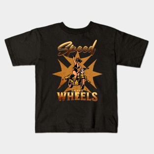 Speed On Two Wheels Motorcycle Racer Kids T-Shirt